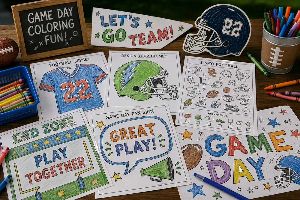 Fun Football Coloring Activities for Game Day — featured illustration