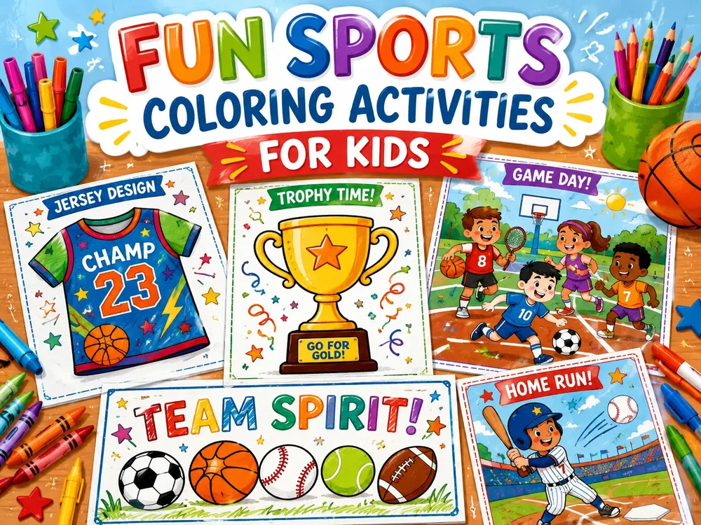 Creative Sports Coloring Activities Kids Can Try — featured illustration