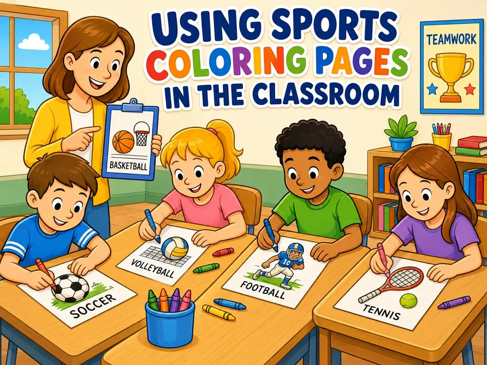 Practical Ways to Use Sports Coloring Pages in Class — featured illustration