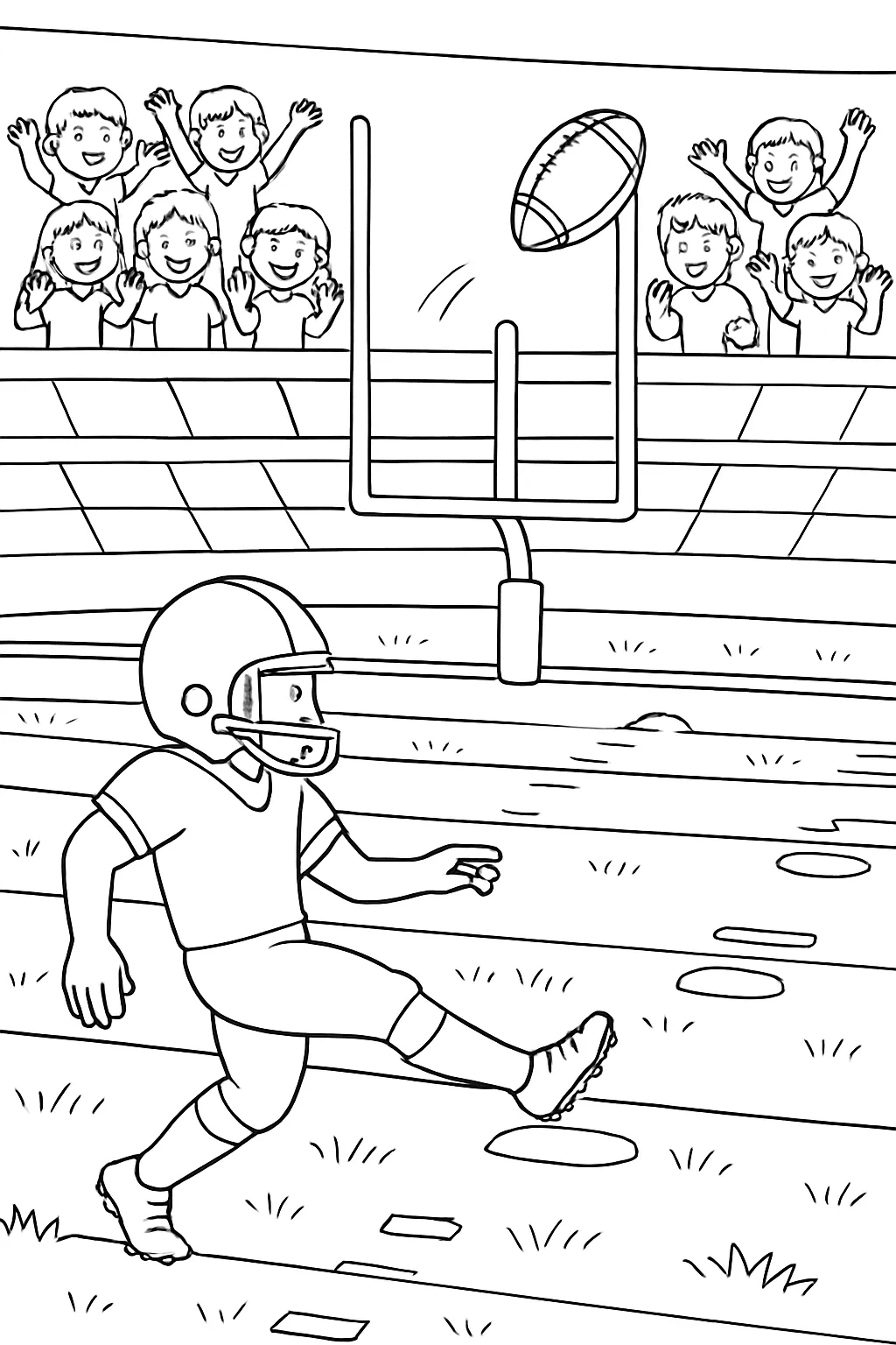 Football Field Goal Coloring Page