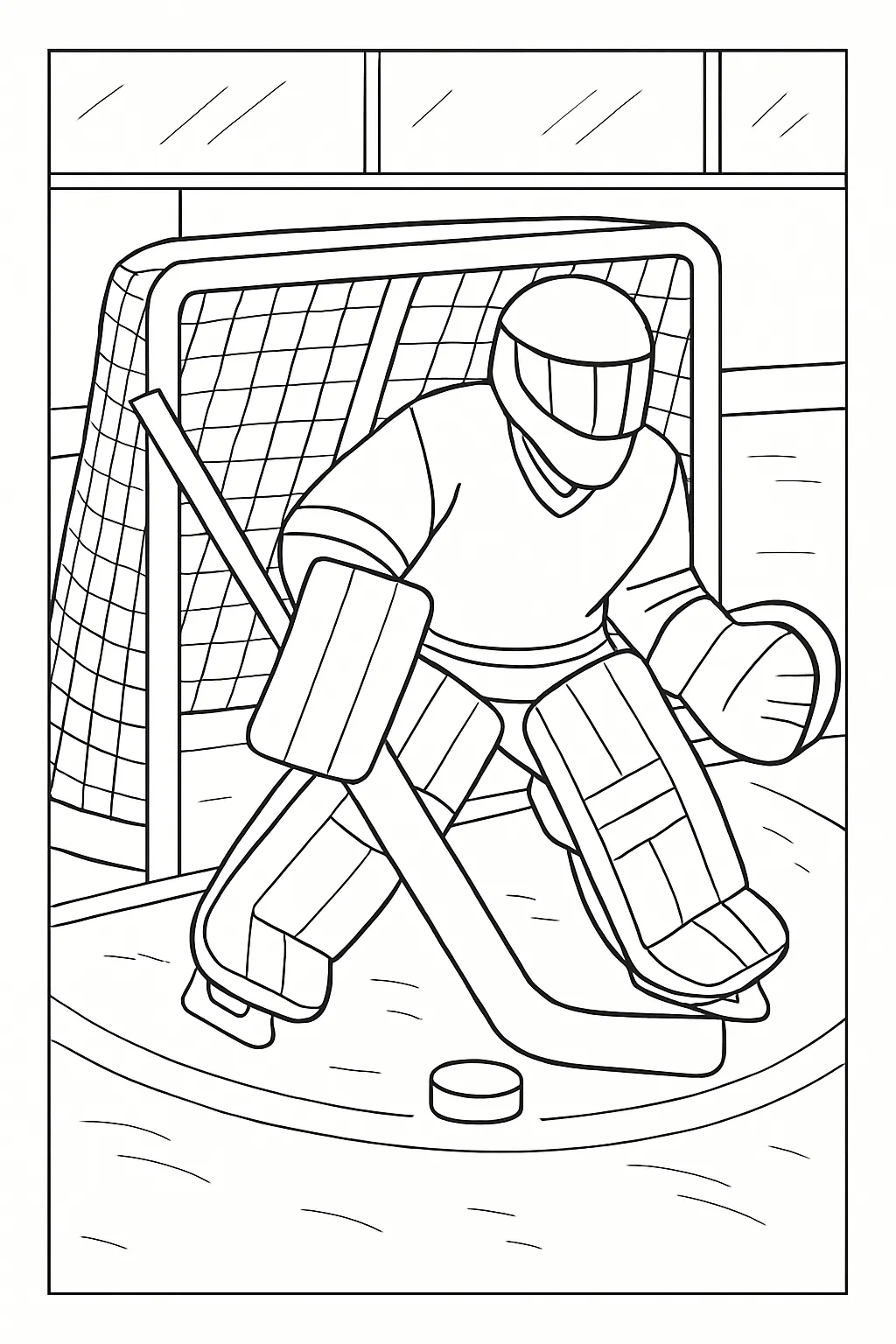 Hockey Net Coloring Page