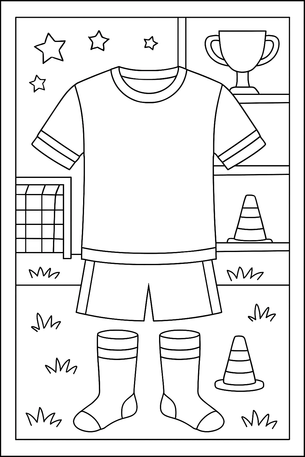 Preschool Sports Jersey Coloring Page